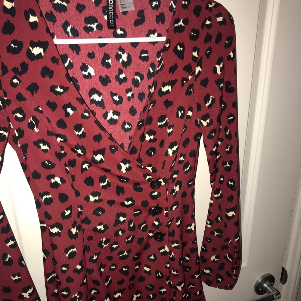 Red leopard h&m dress